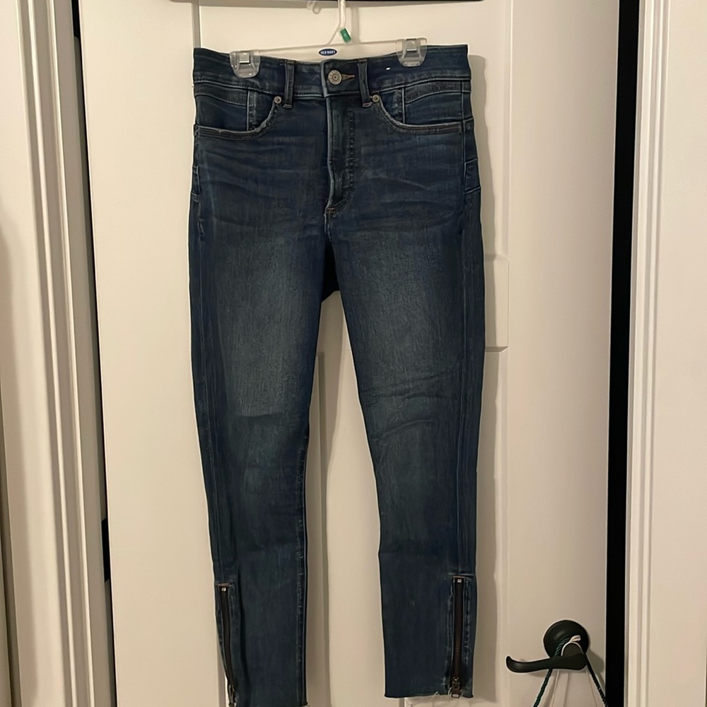 Express Ankle Legging Jeans with Zipper Detail Size 4S